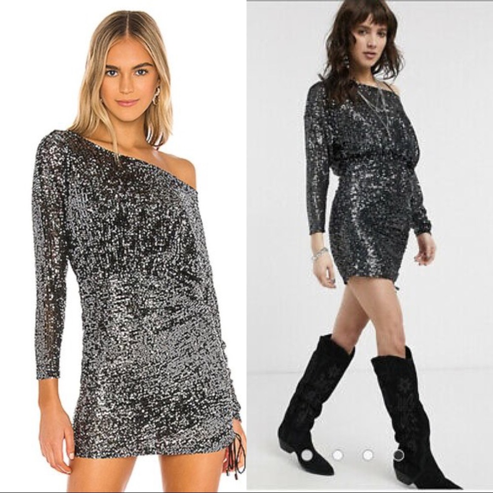Free People: Gisele sequin dress Sz: L - Picture 2 of 6